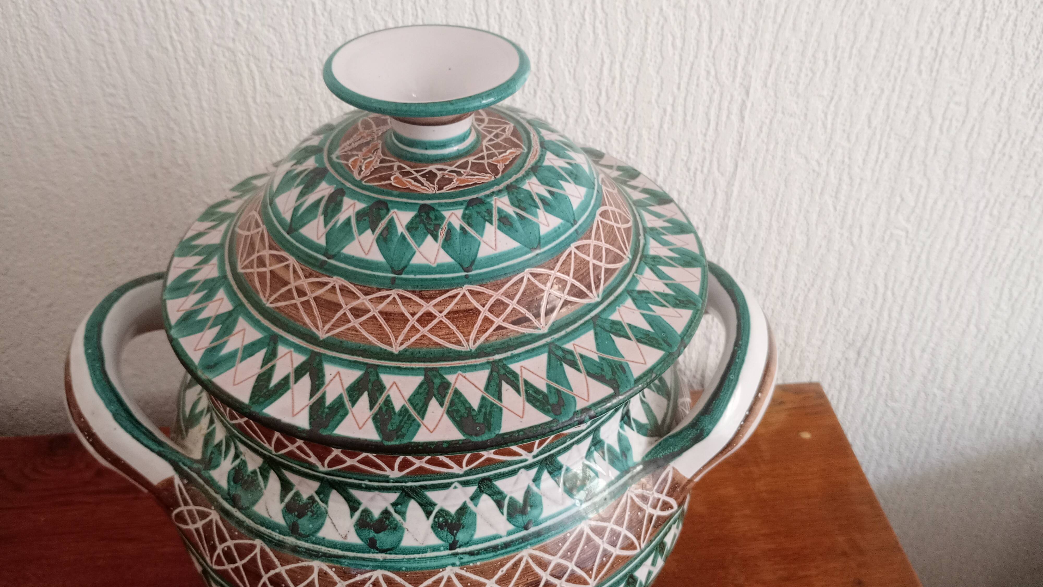 Large Robert Pucault soup tureen. 1950.