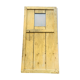 Old wooden door fir look barnwood with window 1800s
