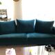 Gilles Nouailhac emerald green velvet sofa