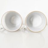 Porcelain coffee service for 8 people with bamboo handles.