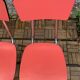 Pair of red Formica chairs Roc 1960