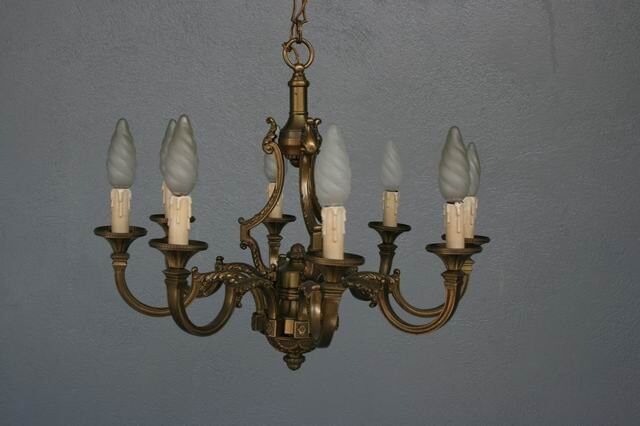 Chandelier bronze 8 branches