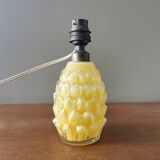Vintage pineapple lamp in painted glass