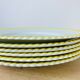 Set of 6 flat plates vintage earthenware