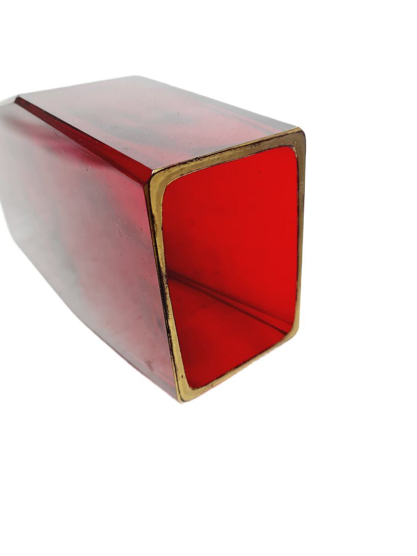 Art Deco glass vase by Joseph Hoffmann from Moser, Czechoslovakia, 1930s