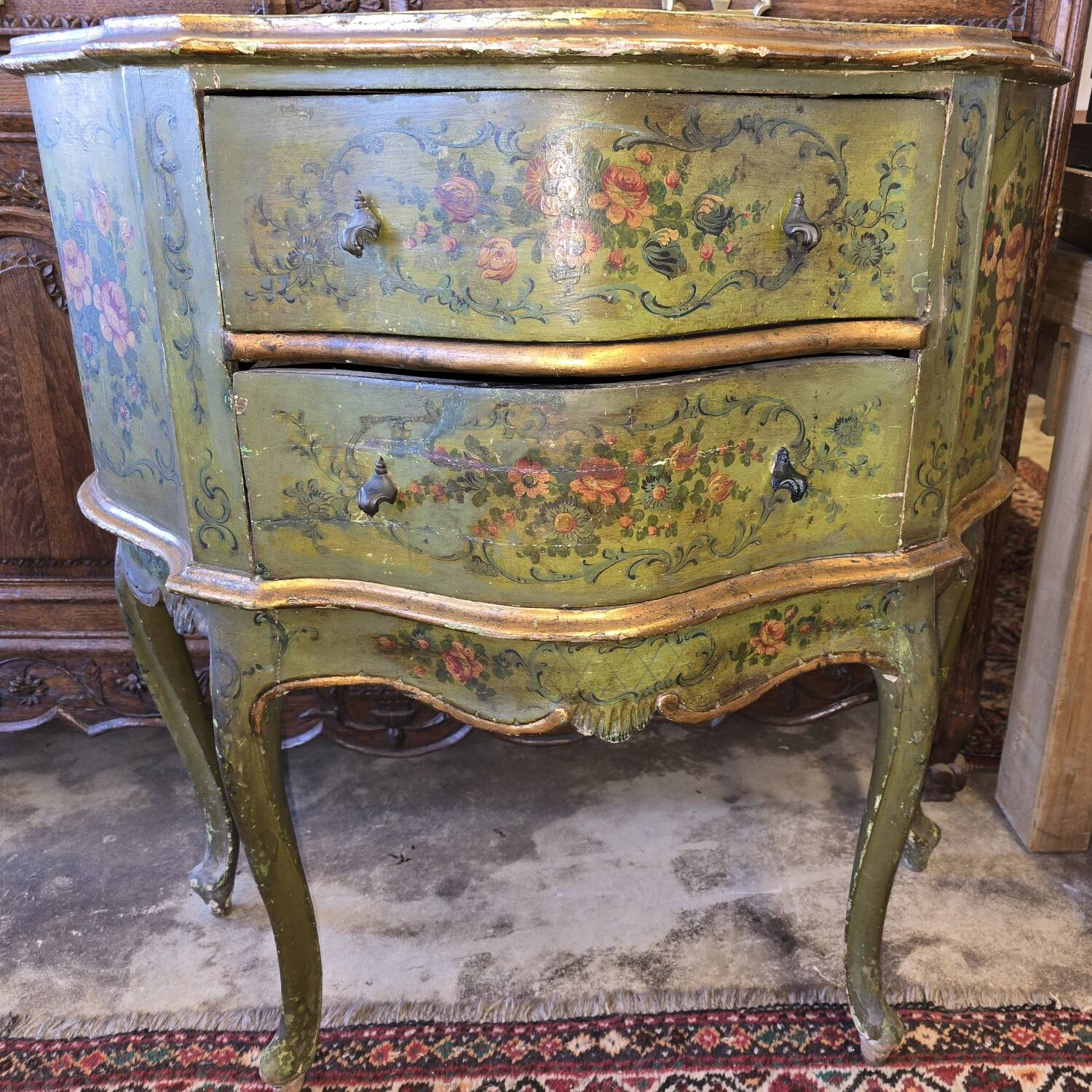 Antique vintage painted chest of drawers