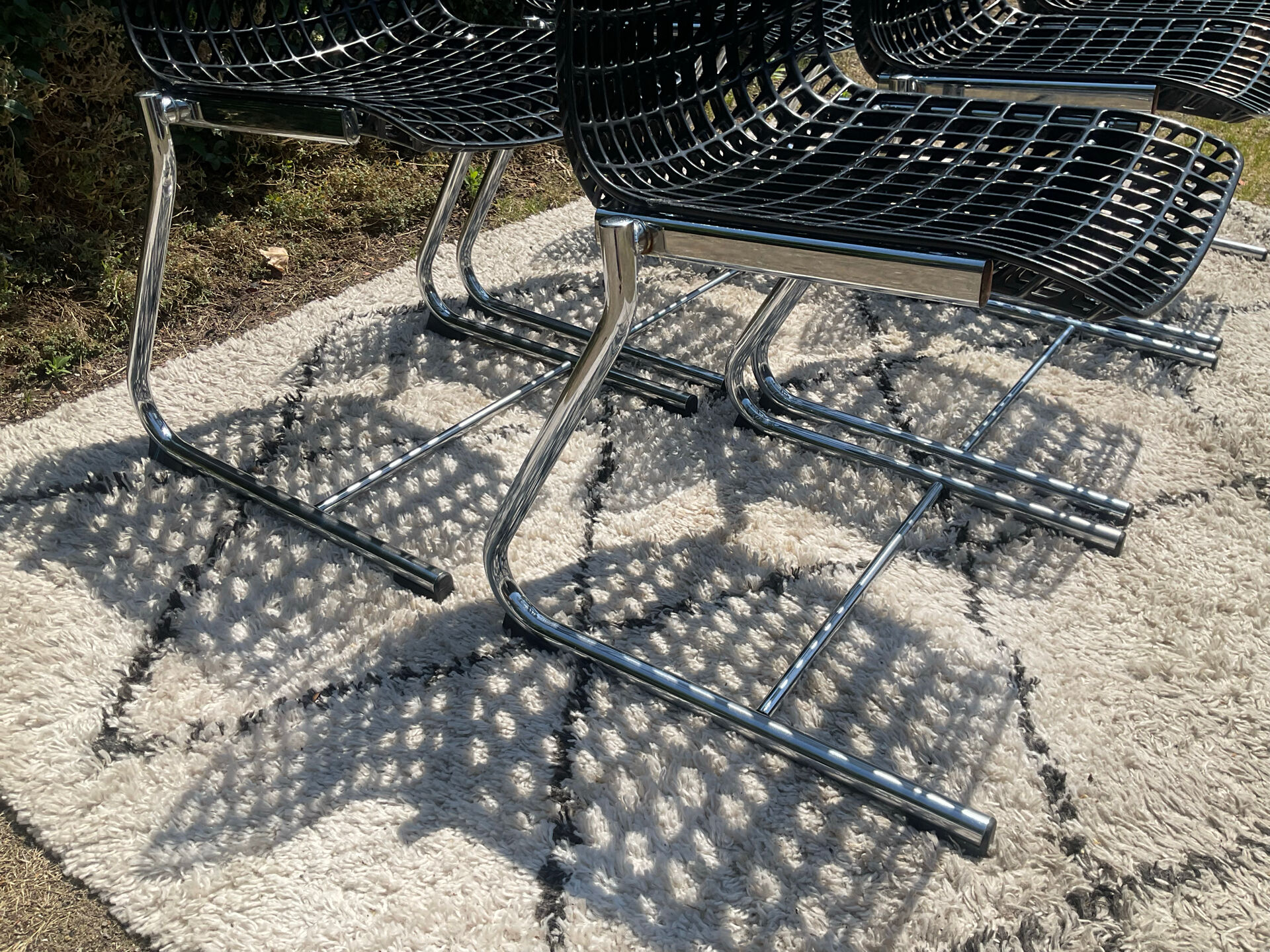 Série de 6 chaises « Moiré » par Ton Haas