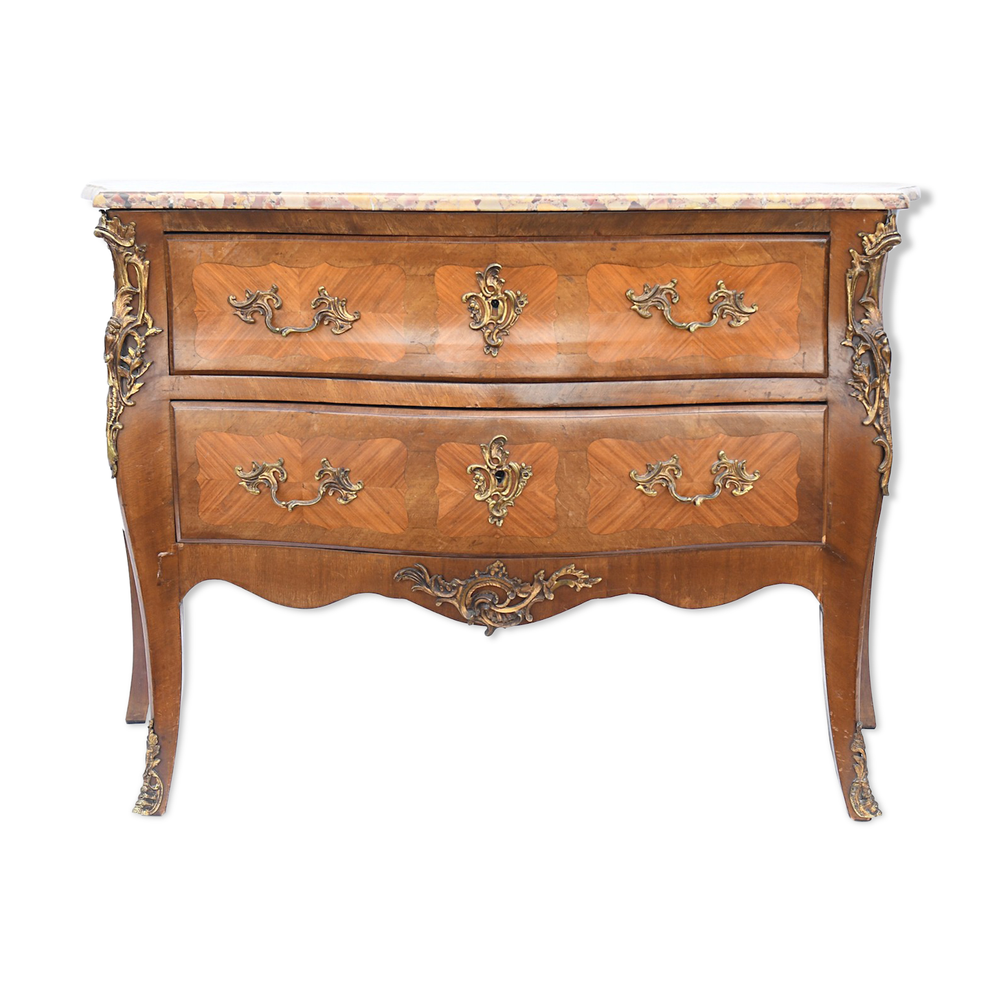 Curved chest of drawers