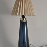 Blue Crystal Glass Table Lamp model RD 1566 by Carl Fagerlund, Orrefors, 1960s