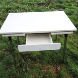 Old Formica Table & 3 Matching Seats