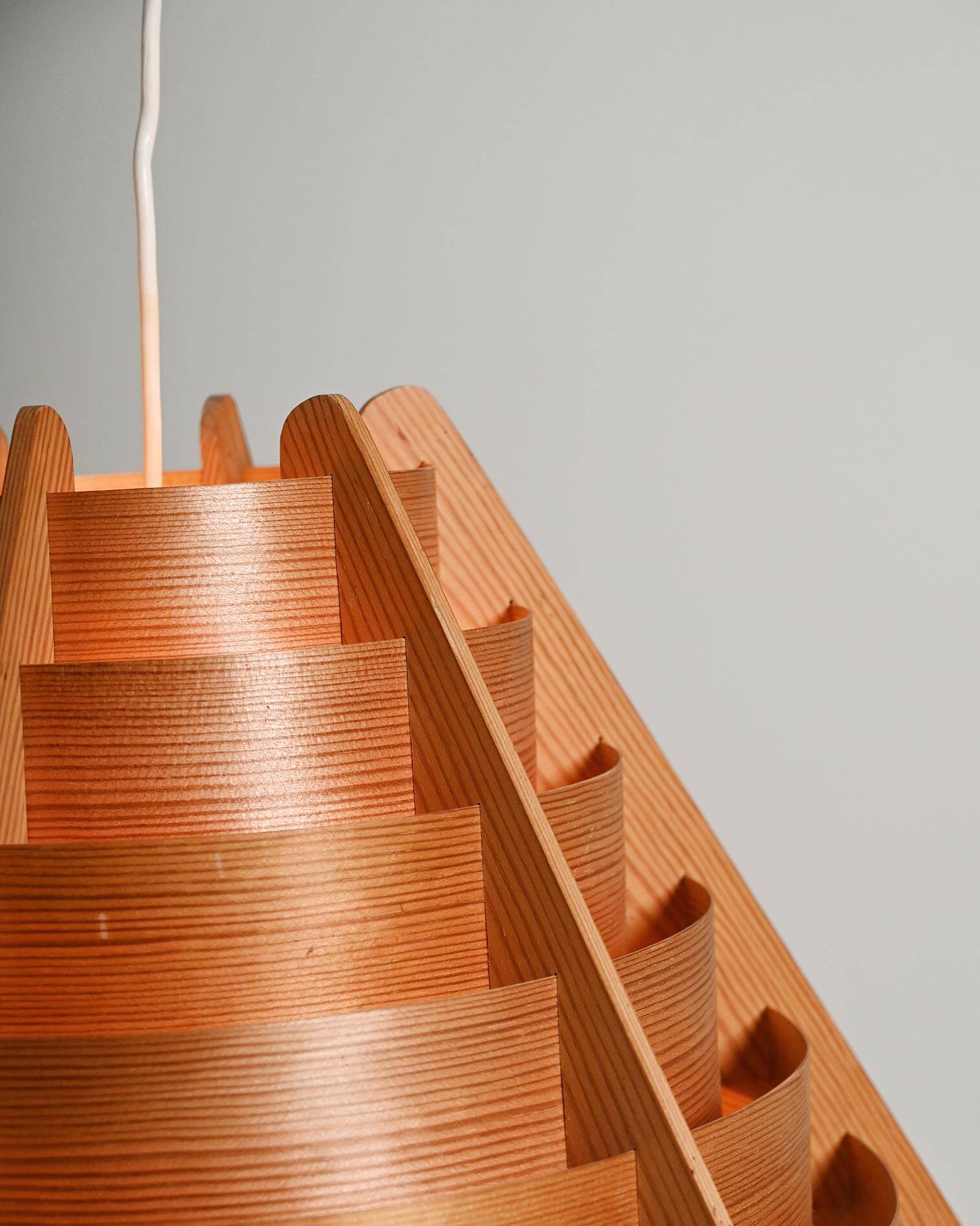 Pendant lamp in Swedish pine from Scandinavian production, 1960s