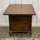 English walnut chest of drawers with drop-down top, 1950s work