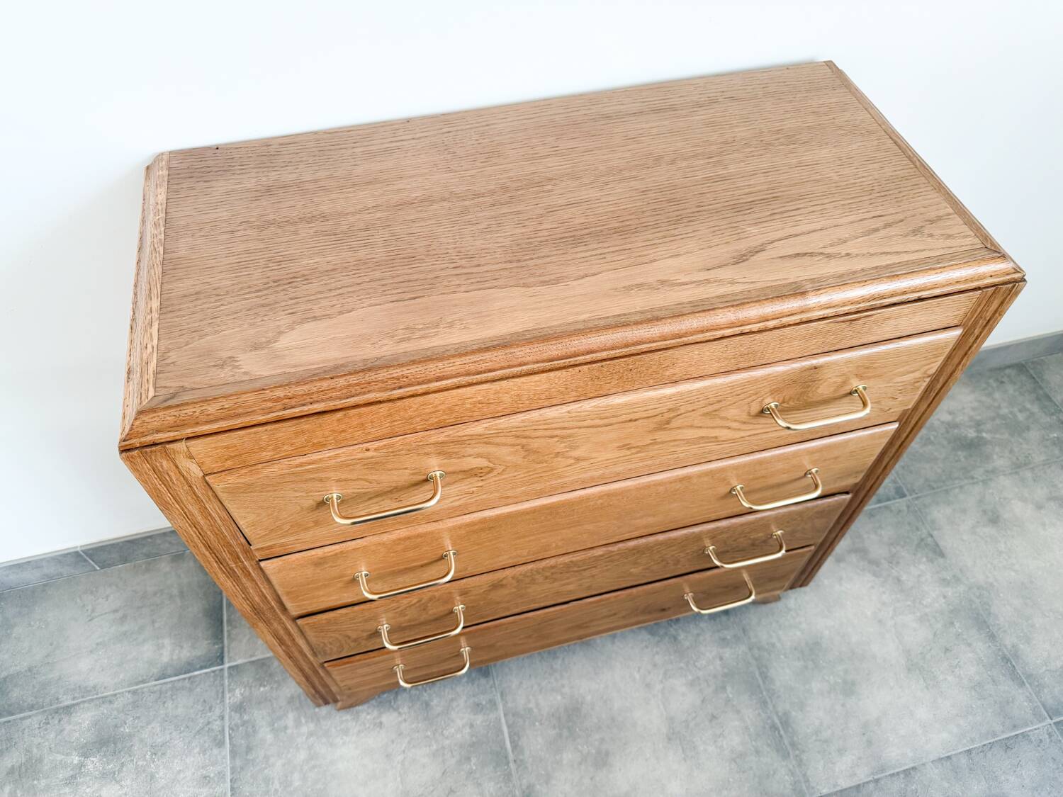 4-drawer chest of drawers, compass feet from the 50s