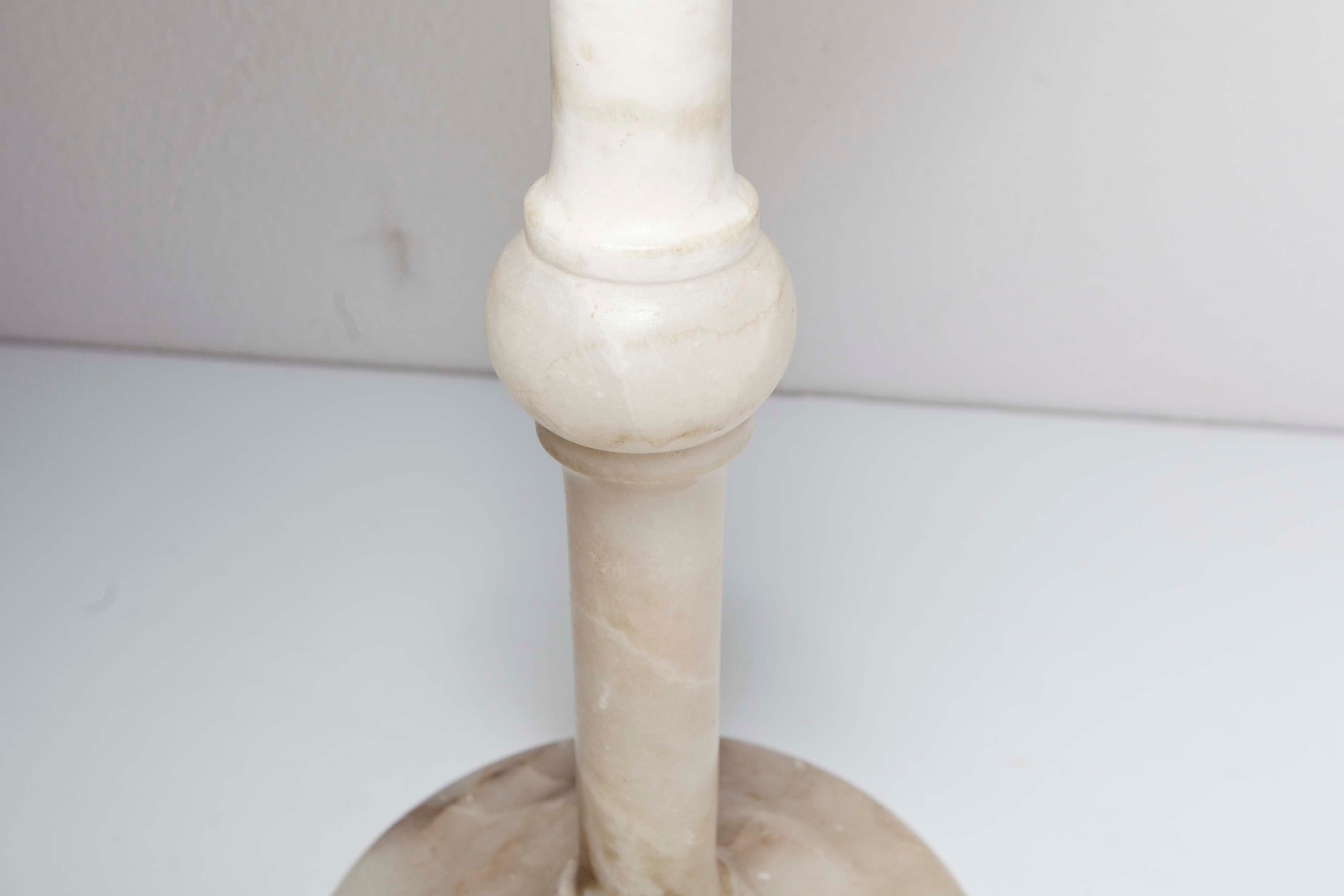 1930 white marble and chrome ashtray