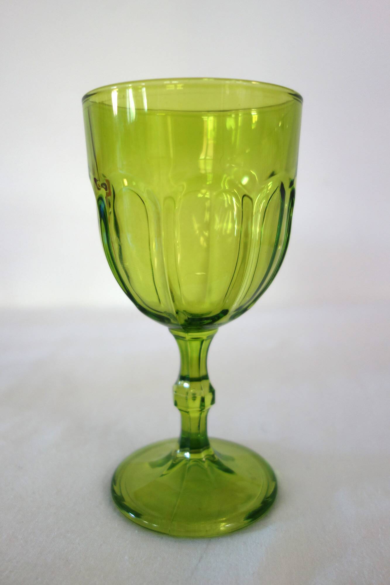 12 large vintage colored glasses