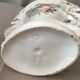 Pair of mariee vases in paris porcelain with floral decoration