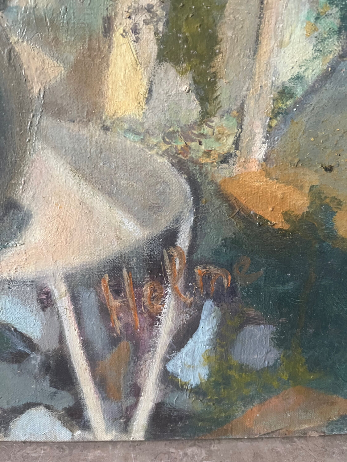 “Veranda du Midi” oil on canvas signed Helme