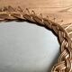 Vintage rattan mirror in star/diamond shape