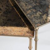 Églomisé glass nesting tables in neoclassical style, Belgium, 1960s