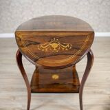 Antique Inlaid Rosewood Tea Table, 1890s