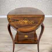 Table à thé en palissandre marqueté, années 1890