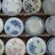 20 mismatched antique flat plates in ironstone