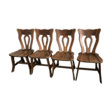 4 brutalist bistro chairs