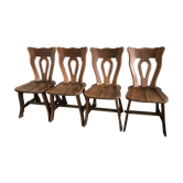 4 brutalist bistro chairs