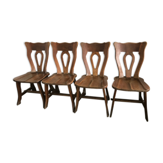 4 brutalist bistro chairs