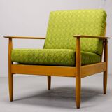 Pair of Beech Wood Ladder Lounge Chairs after Grete Jalk for France and Son