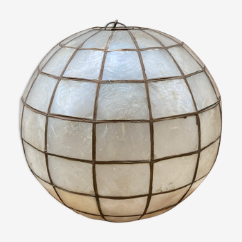 Mother-of-pearl and brass globe