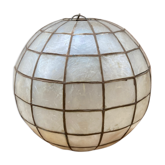 Mother-of-pearl and brass globe