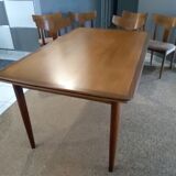 Extendable table in teak Scandinavian SAMCOM 1960