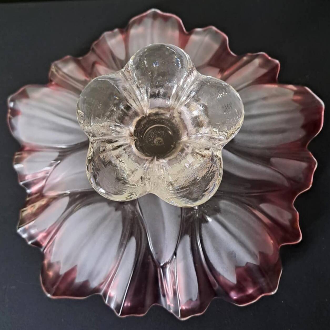 Crystal dessert dish