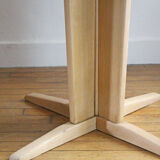Square meal table made of solid wood