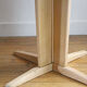 Square meal table made of solid wood