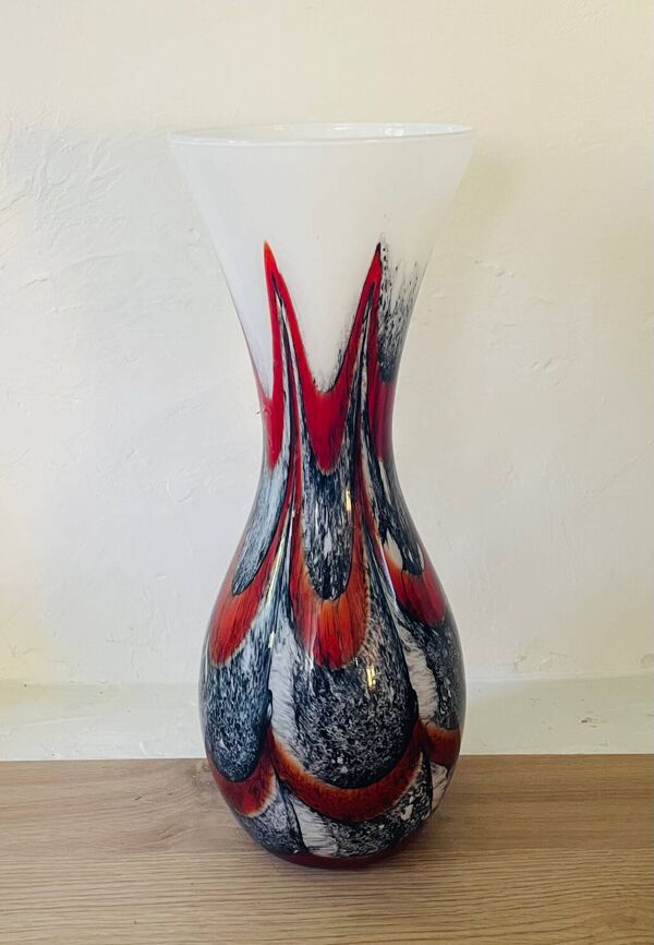 Vase en opaline de Murano Popart 70’s