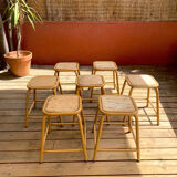 Set of 7 low stools