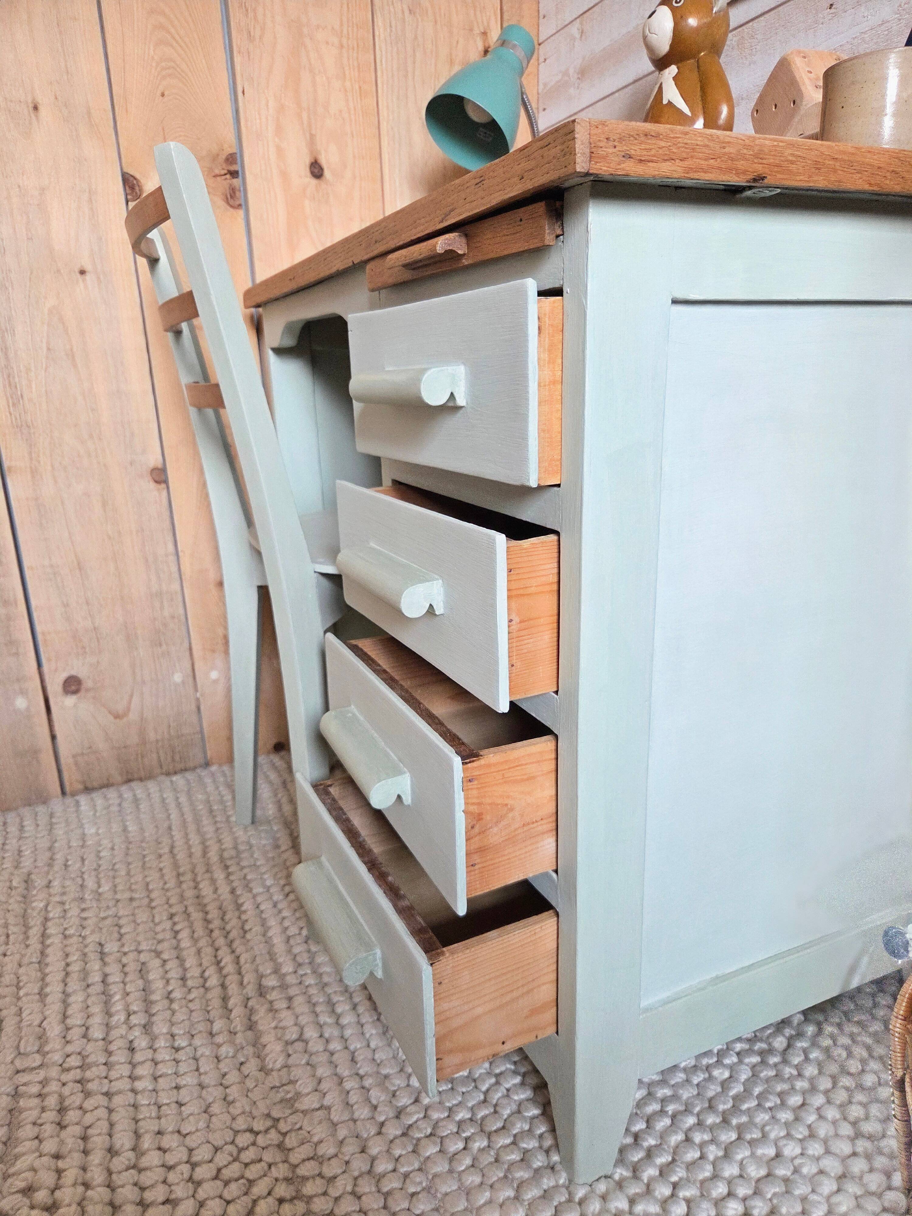 Vintage children's desk with chair