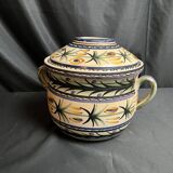 Quimper Keraluc, vintage polychrome earthenware pot or soup tureen circa 1960