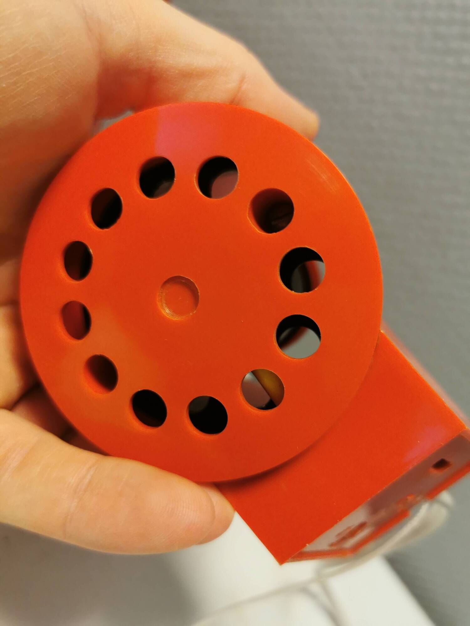 A set of "Nathue" wall lamps (meaning night cap) in a retro red colour, 1970s Denmark.