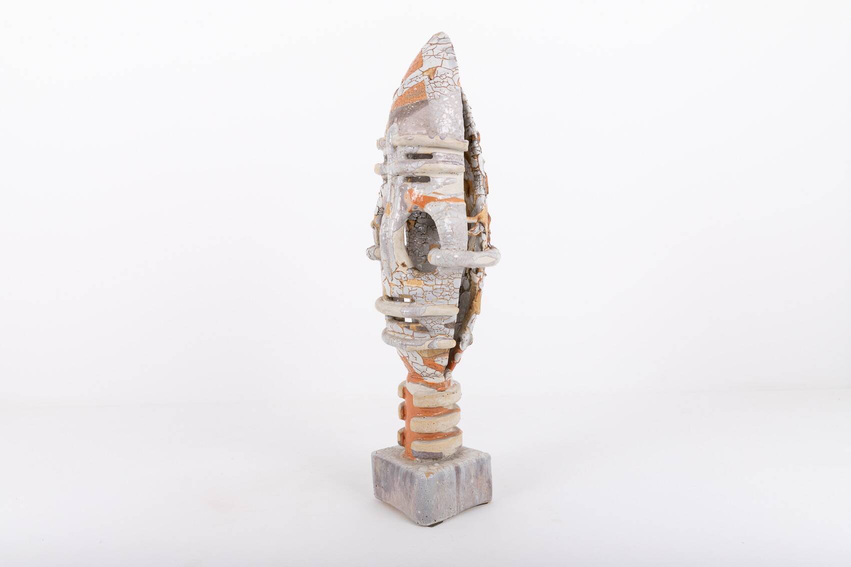 Unique Sicilian glazed ceramic sculpture