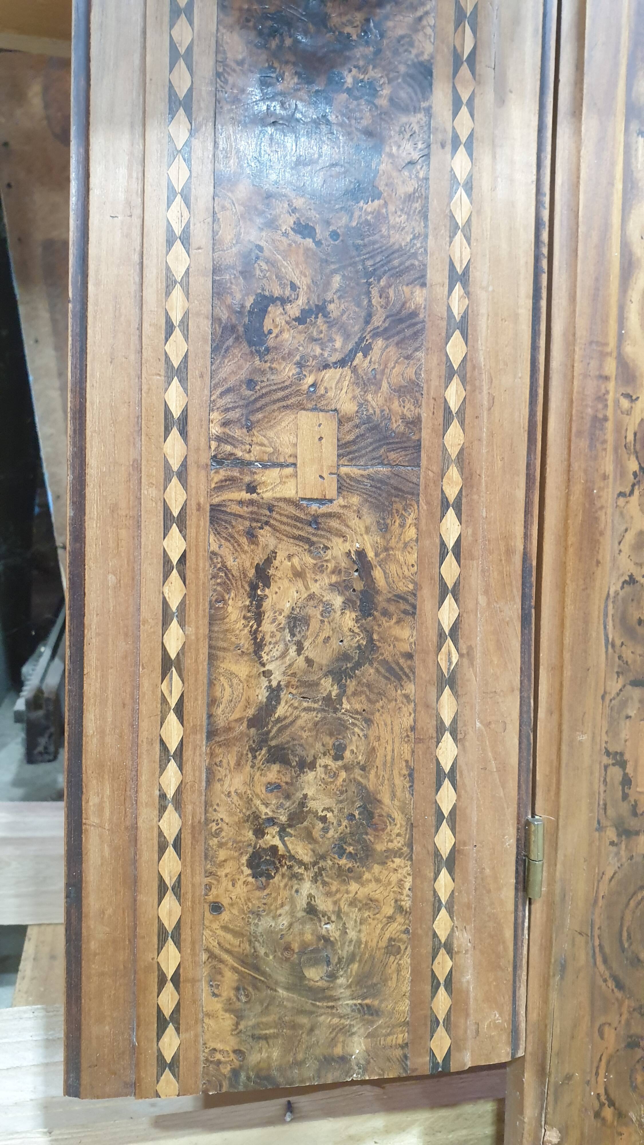 Elm and elm burl headboard - late 19th century