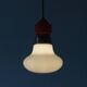 Suspension italienne vintage figurant une ampoule
