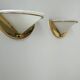 Pair of vintage wall lights, brass and opaline glass, Italy 1970