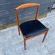 Set of 4 Scandinavian chairs by Johannes Andersen, Vamo Sonderborg, teak and imitation leather, 1960