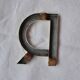 Vintage letter A in zinc