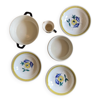 Set of 5 vintage serving dishes from the Flamingo series by Stavangerflint