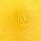 Set of 10 antique towels "sunflower" monogrammed "MR" - cotton - 57x50 cm