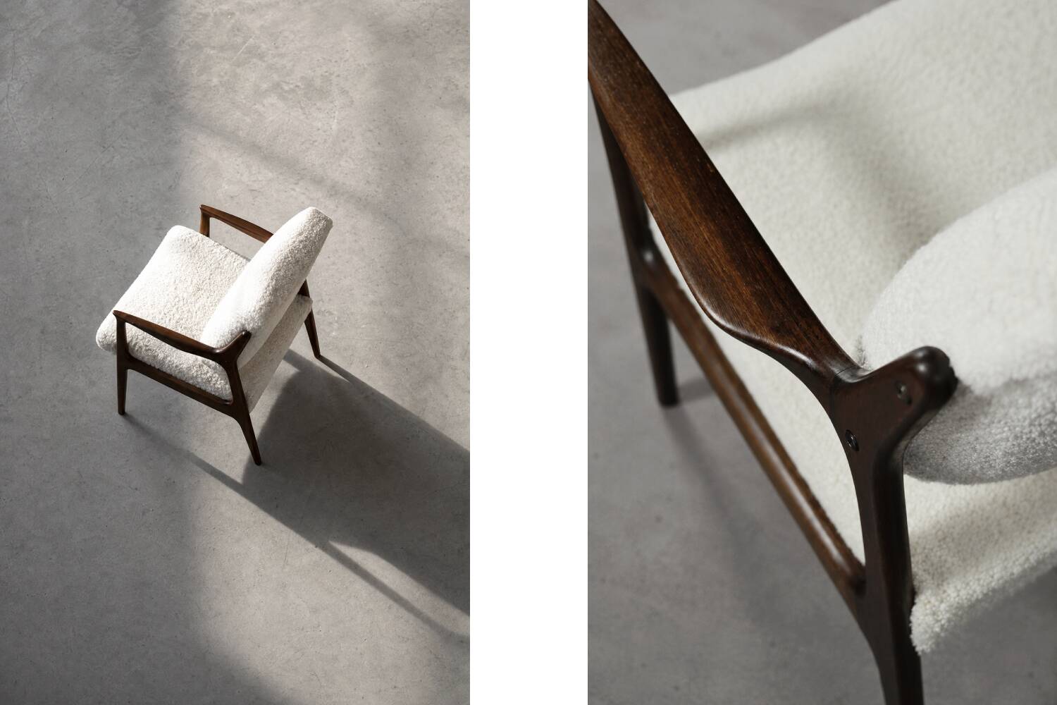 Fauteuil en teck vintage scandinave des années 50 de Bröderna Anderssons